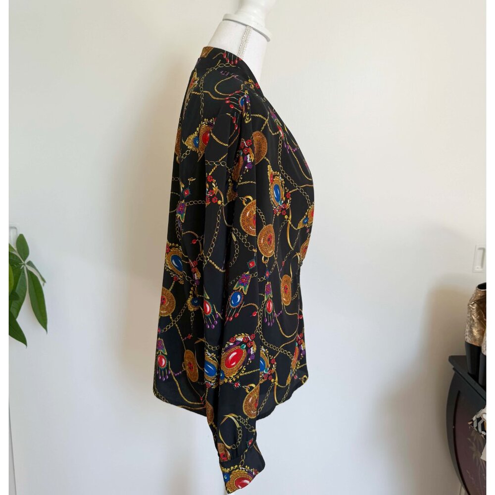 Vintage Marlis Silky Women's Shirt – 1980s-90s - Picture 4 of 13